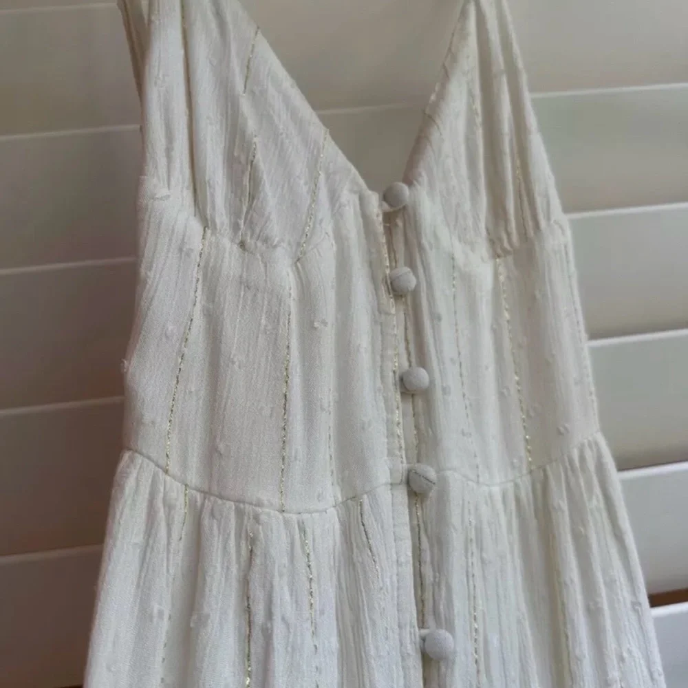 New LSPACE XS white Long Beach coastal maxi strappy dress - Picture 8 of 15